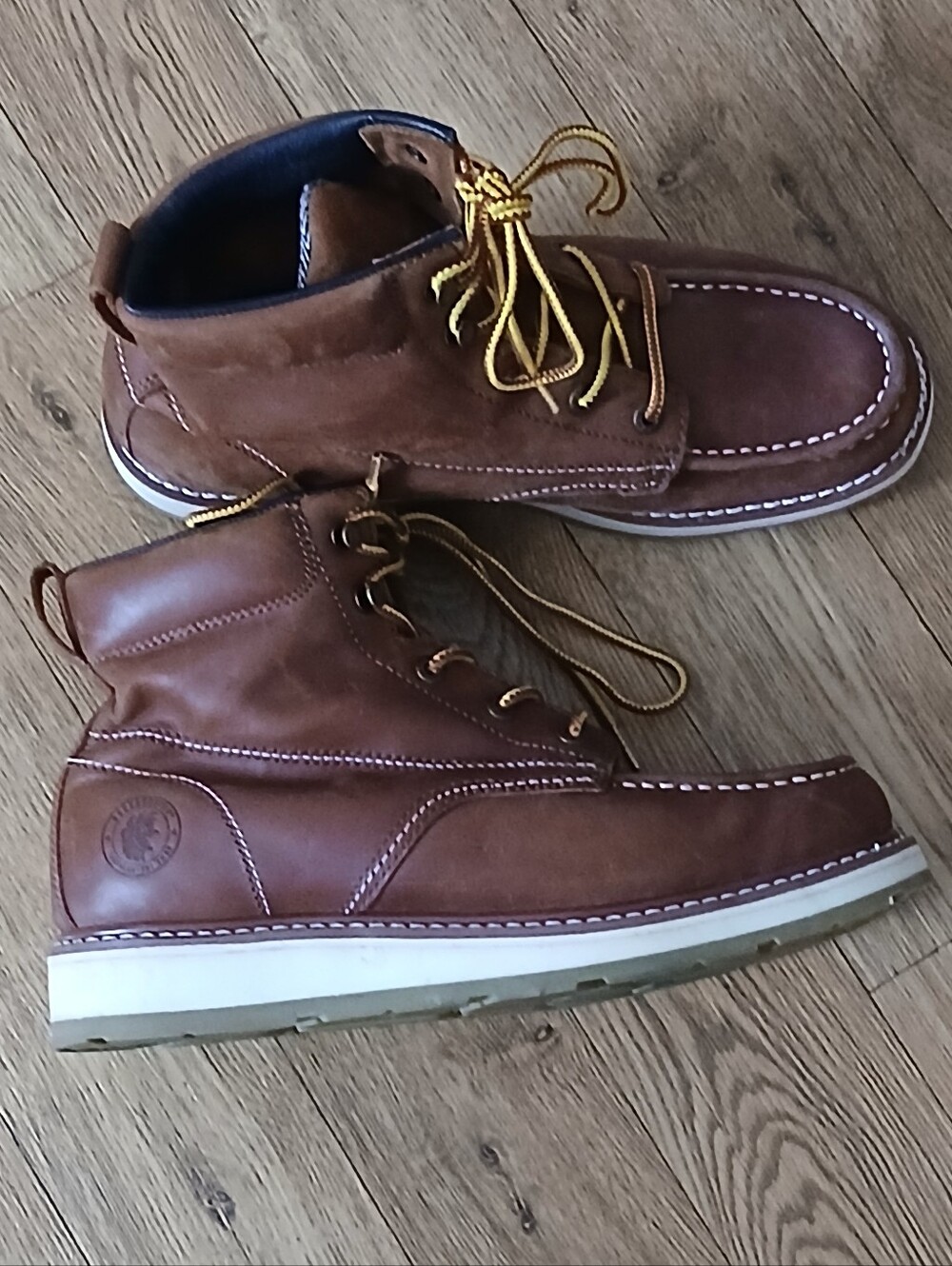 11.5 Rockrooster Moc Toe Work Boots - Worm Casually